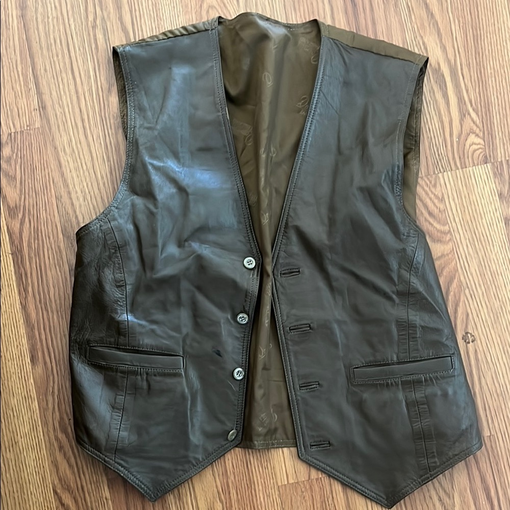Brown Leather Vest